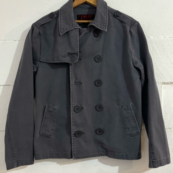 Tripp nyc Jackets & Blazers - Tripp NYC Double-Breasted Gray Jacket Pea Coat Medium